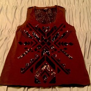 Gently used, EXPRESS Sequined designed tank top 🖤